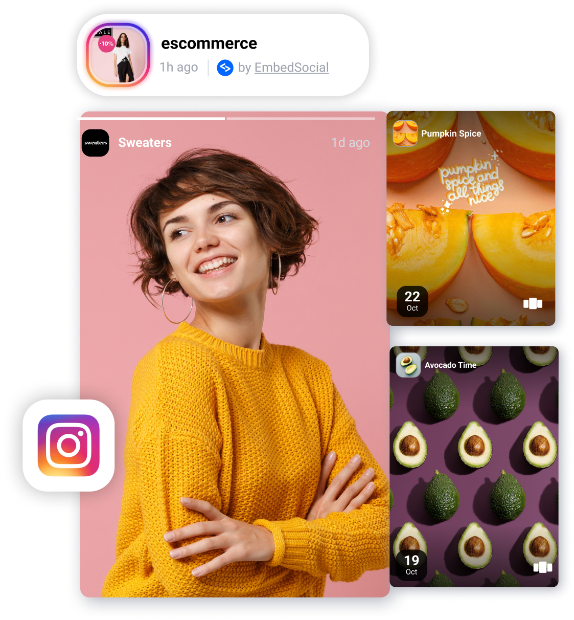 Girl with Instagram Stories